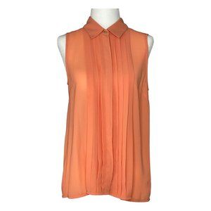 Tinley Road Pleated Sleeveless Coral Tank Top